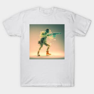 Jelly Man Shooting a Crystal gun T-Shirt